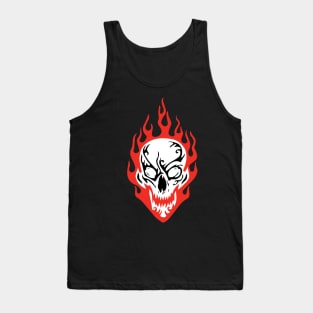 FLAMING SKULL Tank Top